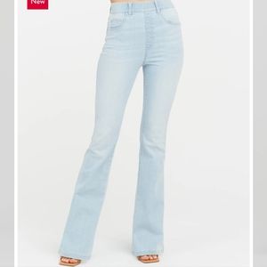Spanx, flare jeans light wash, new with tags